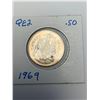 Image 3 : Canada 1969 Queen Elizabeth II 50 cent Coin