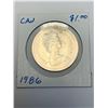Image 3 : Canada 1986 Canoe Voyageur $1.00 Coin