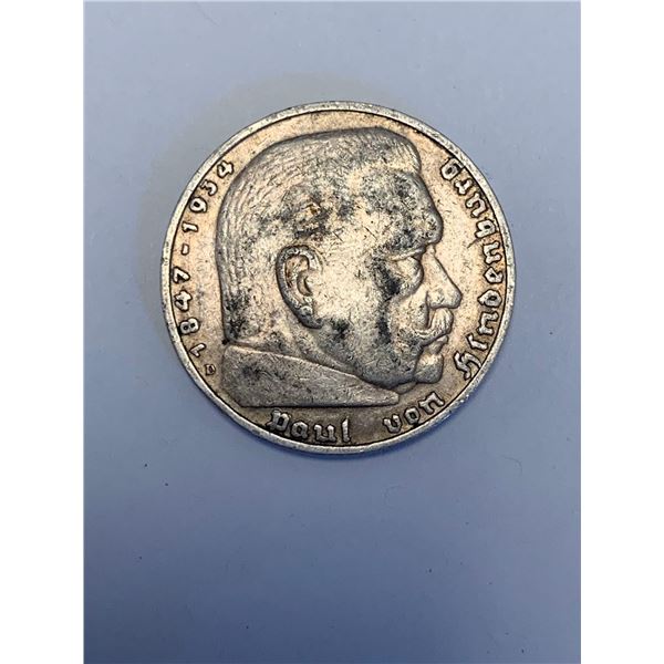 Germany - Third Reich 5 Reichsmark Silver Coin