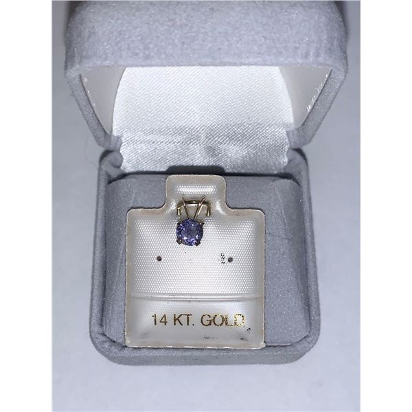 14kt Yellow Gold Iolite Pendant