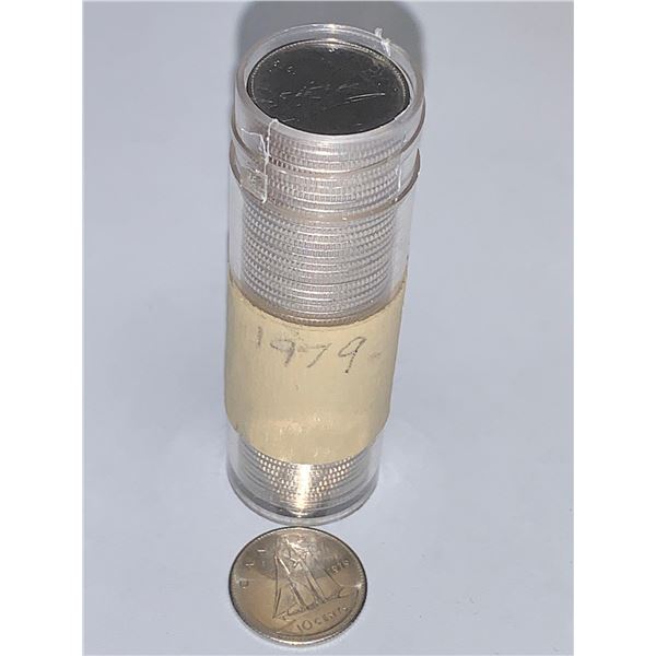 Full Roll of Vintage Canadian Sorted Dimes 1979