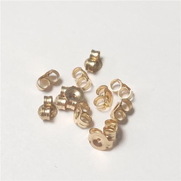 10K Yellow Gold 0.72G Pack Of 12 Pieces Earring Backs , Suggested Retail Value $200