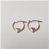 Image 1 : 14K Yellow Gold Heart Mini Hoop  Earrings (~Size )(Ring is resizable for $40) (~length inches), Sugg