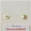 Image 1 : 14K Yellow Gold Diamond 2In1 With Mother Of Pearl(0.075ct)  Earrings (~length inches), Made in Canad