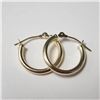 Image 1 : 14K Yellow Gold 0.67G Small Hoop  Earrings (~Size )(Ring is resizable for $40) (~length inches), Sug