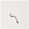 Image 1 : 14K Yellow Gold 0.14G  Nose Pin (~Size )(Ring is resizable for $40) (~length inches), Suggested Reta