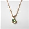 Image 1 : 14K Gold Filled Emerald Pendant And Chain 36"  Necklace (~Size )(Ring is resizable for $40) (~length