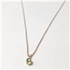 Image 2 : 14K Gold Filled Emerald Pendant And Chain 36"  Necklace (~Size )(Ring is resizable for $40) (~length