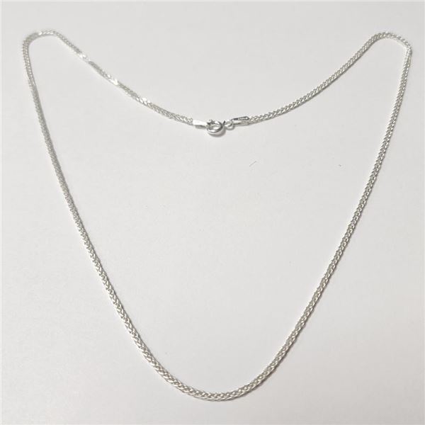 Silver 16"  Necklace (~Size )(Ring is resizable for $40) (~length inches), Suggested Retail Value $4