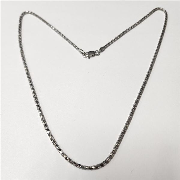 Silver 20"  Necklace (~Size )(Ring is resizable for $40) (~length inches), Suggested Retail Value $8