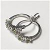 Image 2 : Silver Peridot Hoop  Earrings (~Size )(Ring is resizable for $40) (~length inches), Suggested Retail