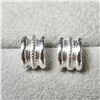 Image 1 : Silver  Earrings (~Size )(Ring is resizable for $40) (~length inches), Suggested Retail Value $50