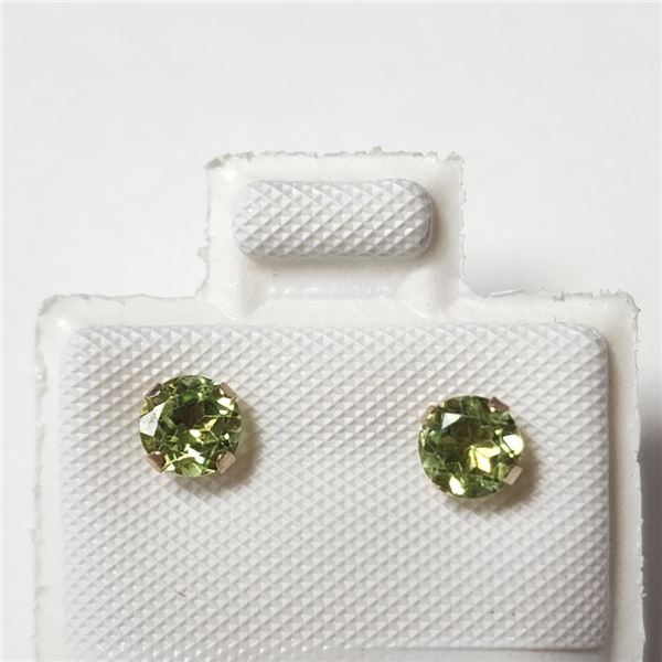 10K Yellow Gold Peridot  Earrings (~Size )(Ring is resizable for $40) (~length inches), Suggested Re