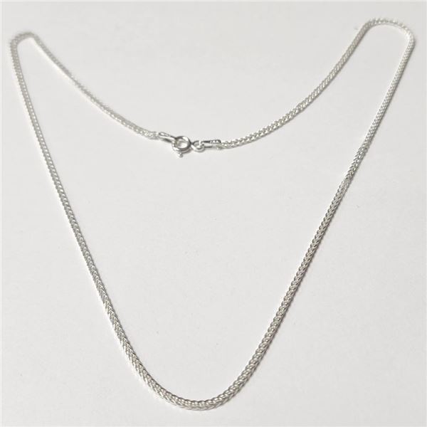 Silver 16"  Necklace (~Size )(Ring is resizable for $40) (~length inches), Suggested Retail Value $4