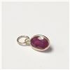 Image 2 : 10K Yellow Gold Genuine Ruby(1.2ct) Pendant (~weight 0.37g), Appraised Retail $780