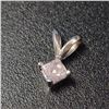 Image 2 : 14K White Gold Diamond (0.25Ct,I3,Light Pink) Pendant , Made in Canada, Appraised Retail $1190
