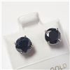 Image 2 : 14K White Gold Black Diamond(2.6ct) Earrings  (~weight 1.41g), Made in Canada, Appraised Retail $214