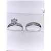 Image 1 : Ladies 1.0 Carat Brilliant Cut Solitaire V.Wang Styled Bezel Set Engagement & Wedding Band Set