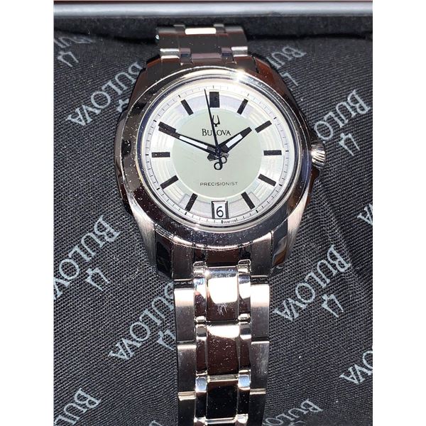 NEW GENUINE Ladies Bulova Silver Precisionist Wrist watch with box