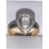 Image 1 : Ladies Natural Diamond 1.0 Carat Irregular Cut Solitaire 14K & 925 Silver with Certificate Value $24