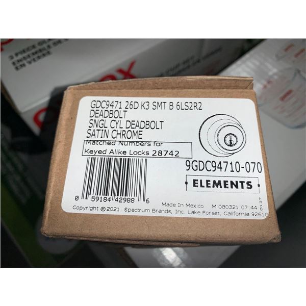 Weiser Single Cylinder Deadbolt Satin Chrome