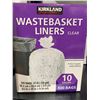 Image 2 : Kirkland Watebasket Liners Clear 10 gallon Lot of 2 x 500