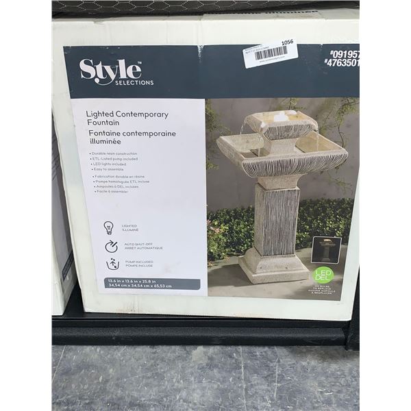 Style Selections Lighted Contemporary Fountain LED