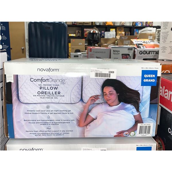 NovaForm Comfort Grande Plus Gel Memory Foam Pillow Queen