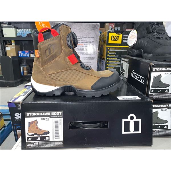 Icon Stormhawk Boot Waterproof Brown Mens Size 12