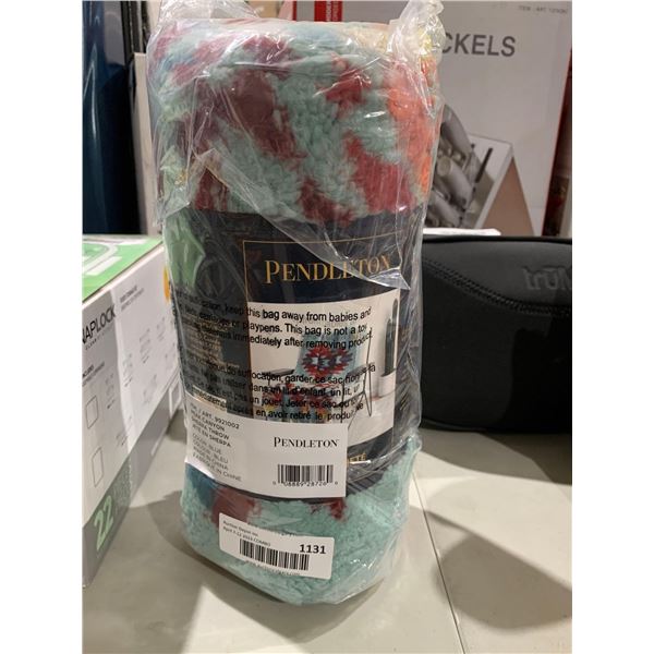 Pendelton Peak Canyon Sherpa Throw Blue 50"x70"