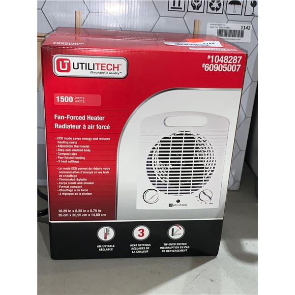 Utilitech Fan-Forced Heater 10.25"x8.25"x5.75"
