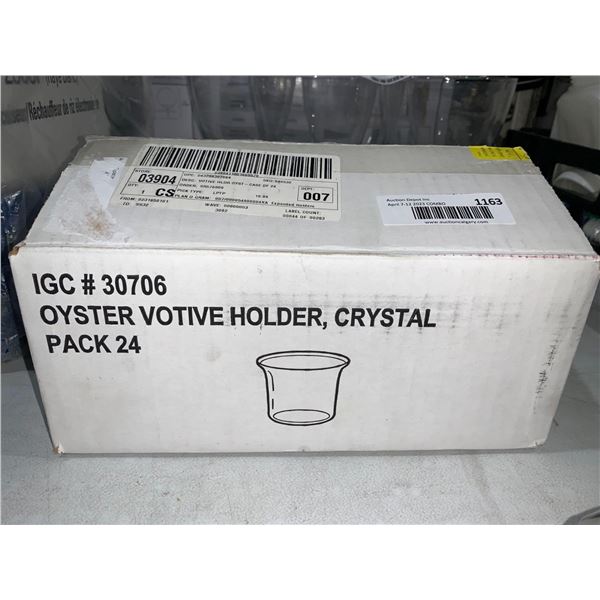 Oyster Votive Holder Crystal 24Pack