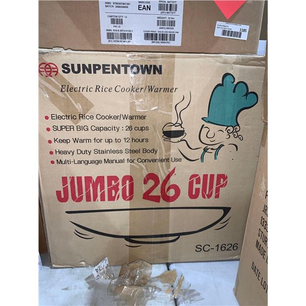 Sunpentown Electric Rice Cooker / Warmer 26 cup Capacity