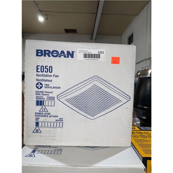 Broan E050 Ventilation Fan