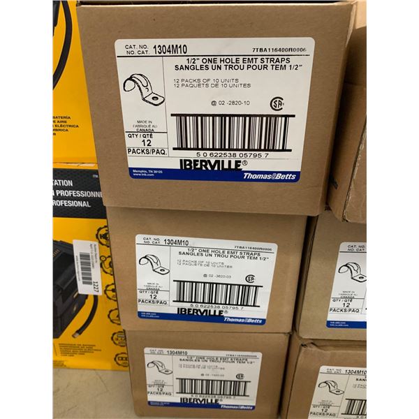 Iberville 1/2" One Hole EMT Straps - 3x(12x10)