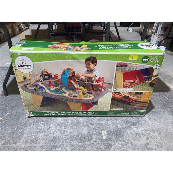 KidKraft Waterfall Junction Train Set and Table 100+ Pieces