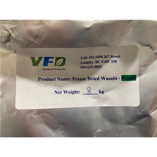 VFD Freeze Dried Wasabi 8KG Bag