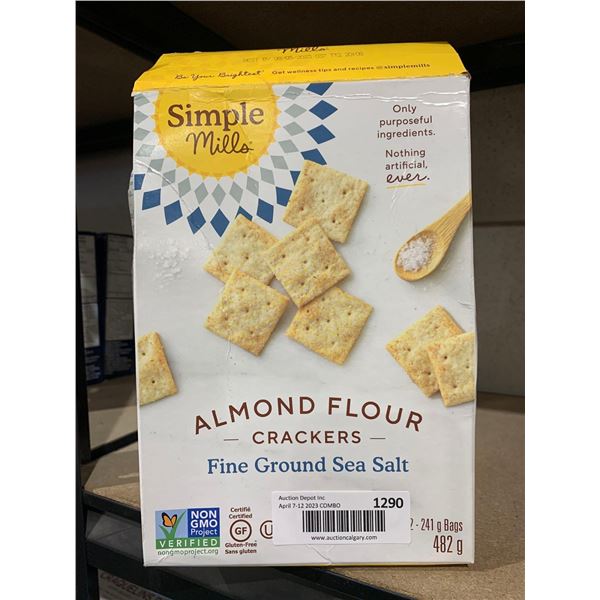 Simple Mills Almond Flour Crackers Sea Salt 2 x 241g Bags