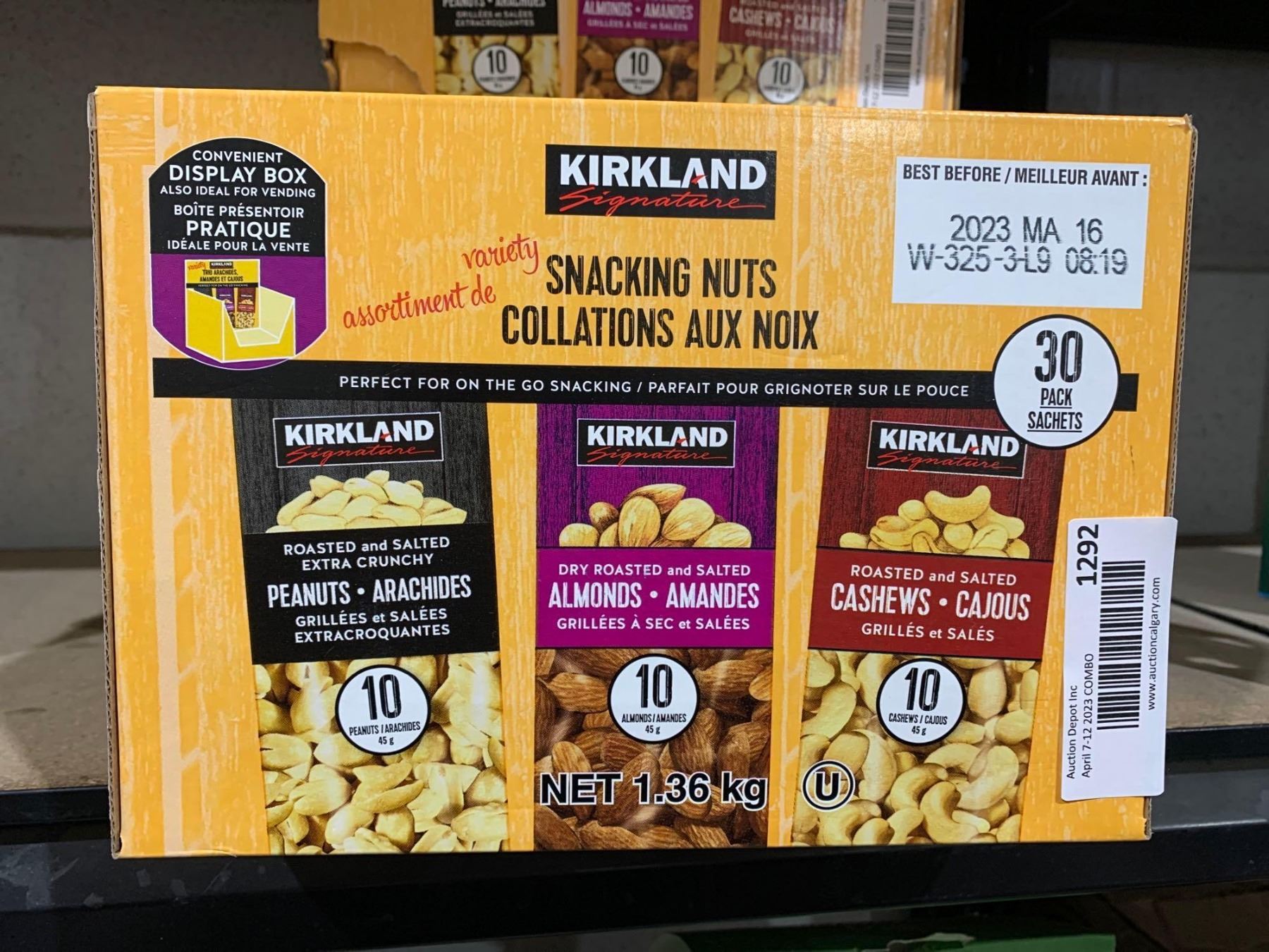 Kirkland Snacking Nuts 30 packs x 45g