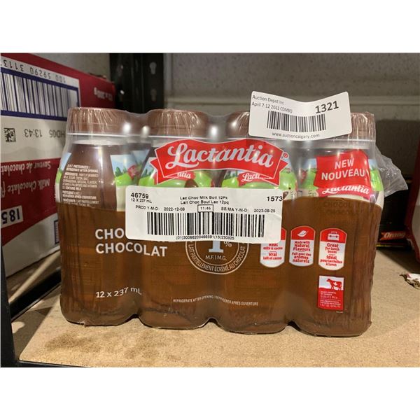 Lactantia Chocolate Milk Bottles 12 x 237ml
