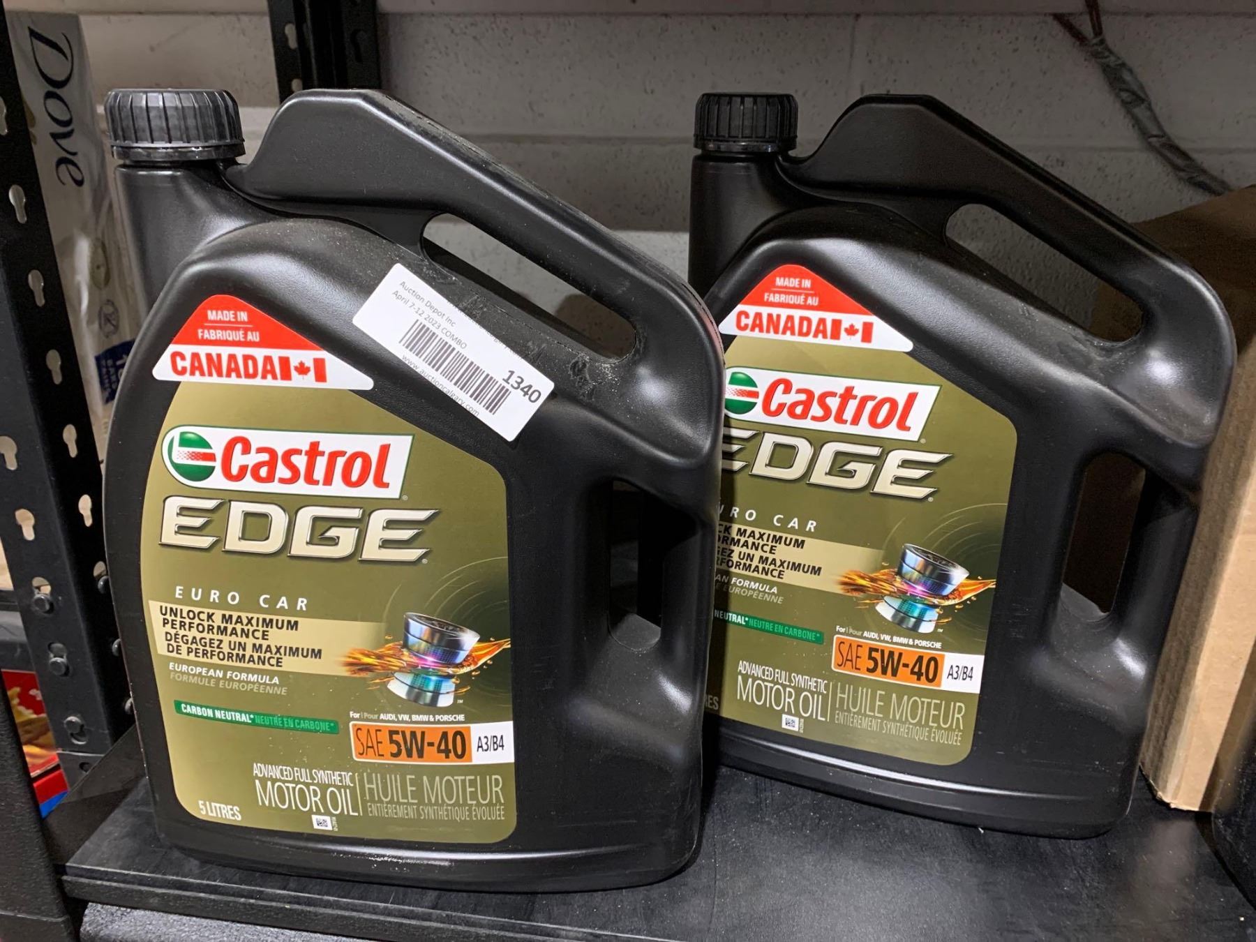 Castrol Edge Euro Guard European Formula SAE 5W-40 Motor Oil 2x 5L