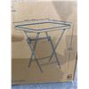 Image 3 : Style Selections Pelham Bay Folding Table - Steel and Glass - 29-in x 23 1/2-in