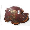 Image 1 : Mountain Goat Motif Tree Trunk Wall Clock - Artist Griesenbeck