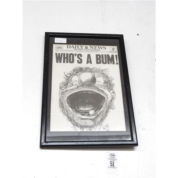 Framed Daily News  Who's Album  Print