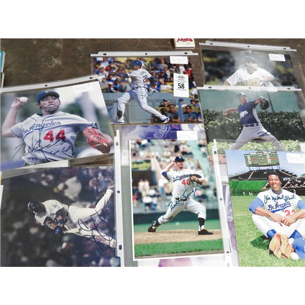 Autographed Dodgers Photographs (9)