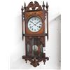 Image 1 : Mahogany Three Star Carved Wall Clock