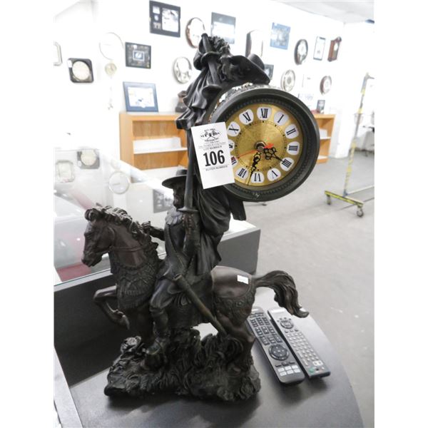 Resin Horse Figural Clock