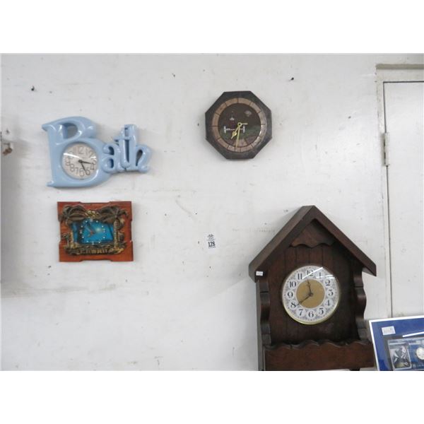 4-Hawaii, Bath, Lighthouse or Mahogany Wall Clock - 4 X $