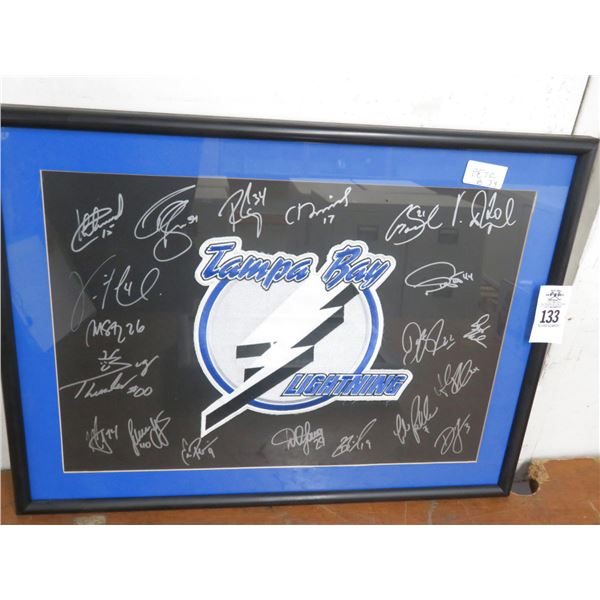 Framed TB Lightning Autographs - 24" x 19"