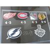 Image 3 : Framed Hockey Patches w/Lightning Player Autograph - 24" x 20"
